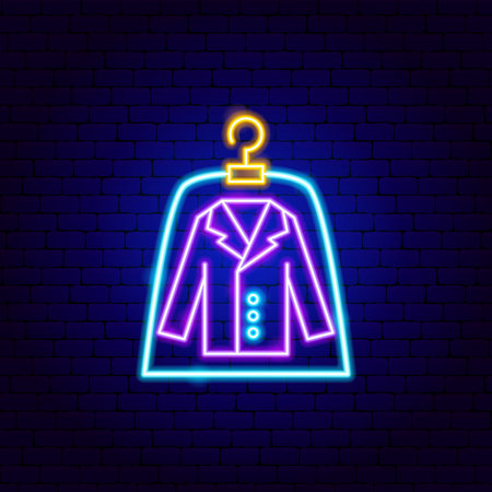 Cover for Clothes Neon Signのイラスト素材
