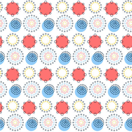Circle Seamless Patternのイラスト素材