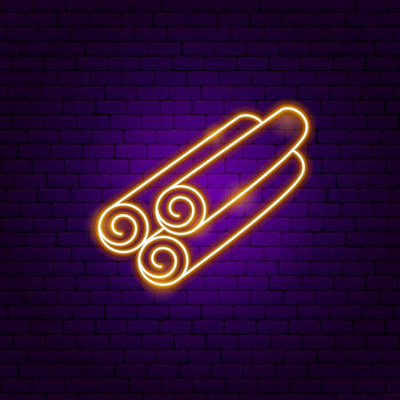 Cinnamon Neon Signのイラスト素材
