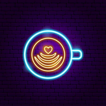 Cappuccino Neon Signのイラスト素材