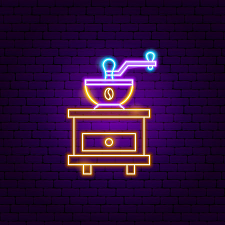 Coffee Melt Neon Signのイラスト素材