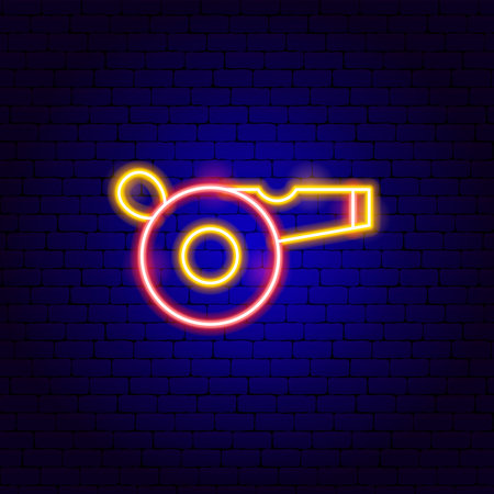 Whistle Neon Signのイラスト素材