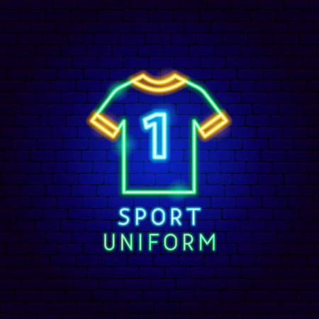 Sport Uniform Neon Labelのイラスト素材