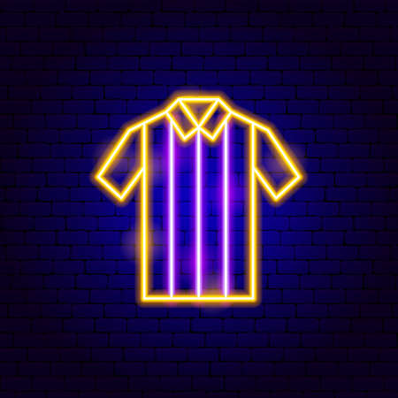 Sport Judge T-Shirt Neon Signのイラスト素材