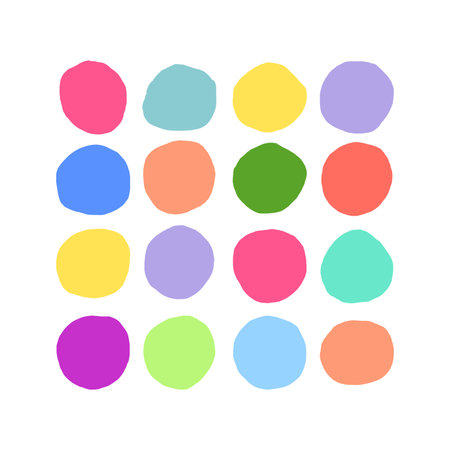 Color Circles Abstract Setのイラスト素材