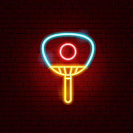 Japan Fan Neon Signのイラスト素材