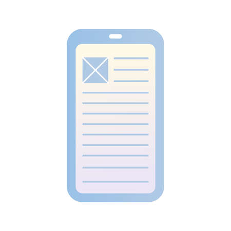 Phone News Isolatedのイラスト素材
