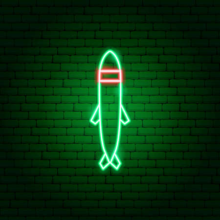 Cruise Missile Neon Signのイラスト素材