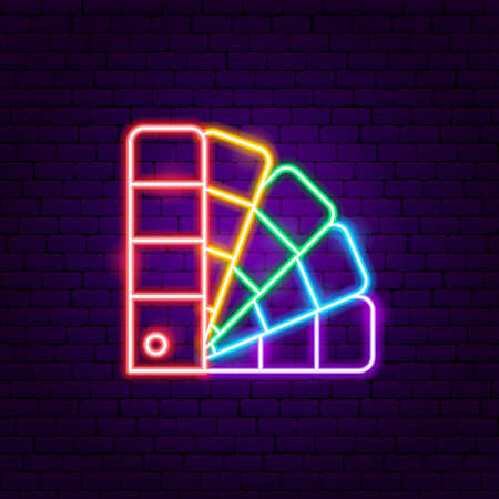 Color Palette Neon Signのイラスト素材