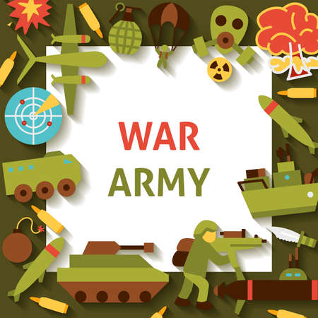 War Army Paper Templateのイラスト素材