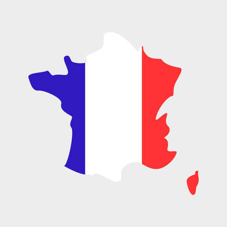 France Country Map Flagのイラスト素材