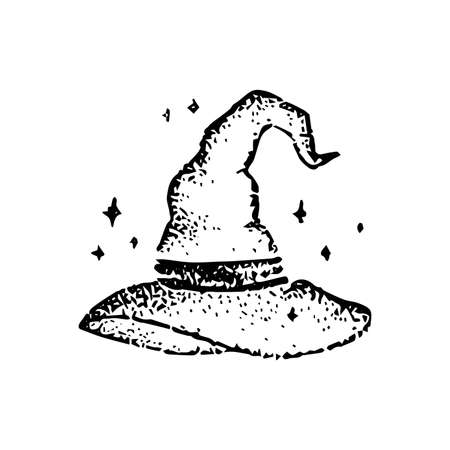 Witch Hat Black Dotworkのイラスト素材
