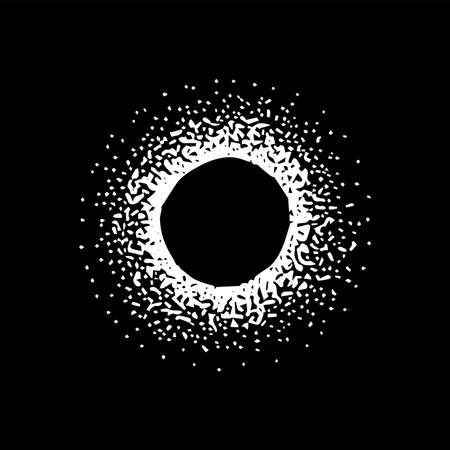 Sun Eclipse Black Dotworkのイラスト素材