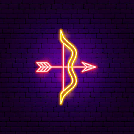 Sagittarius Zodiac Neonのイラスト素材