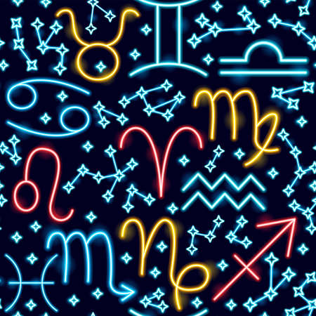 Zodiac Horoscope Seamless Patternのイラスト素材