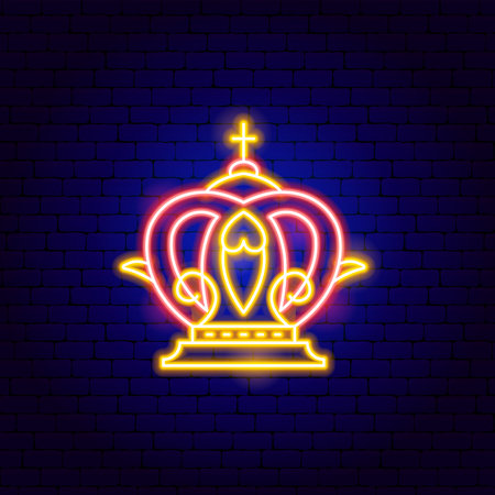 Queen Crown Neon Signのイラスト素材