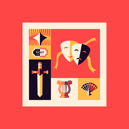 Theater Flat Symbolsのイラスト素材