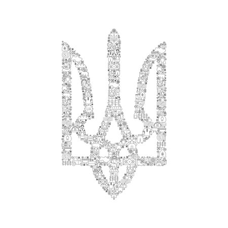 Ukraine Coat of Arms Line