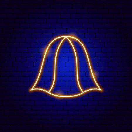 Sauna Hat Neon Signのイラスト素材