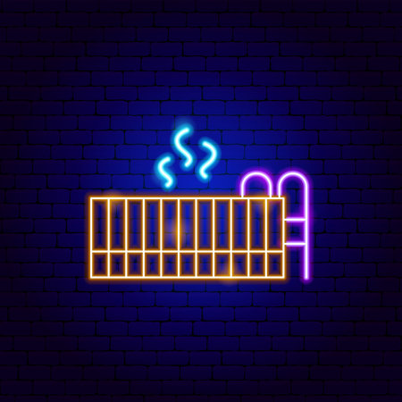 Finnish Bath Neon Signのイラスト素材