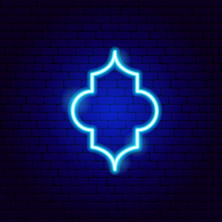 Arabic Decor Neon Signのイラスト素材