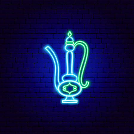 Arabic Jug Neon Signのイラスト素材