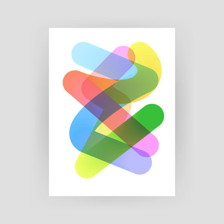 Modern White Colorful Posterのイラスト素材