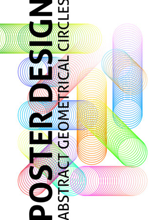 Modern Circle White Posterのイラスト素材
