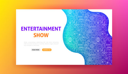 Entertainment Landing Pageのイラスト素材