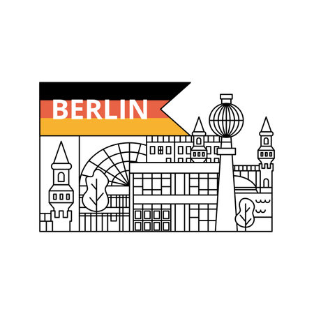 Berlin Line Conceptのイラスト素材