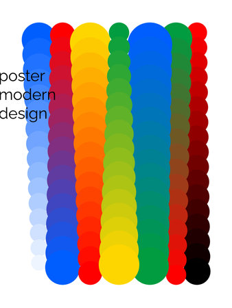 Colorful Circles Modern Posterのイラスト素材