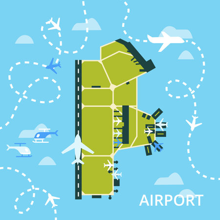Airport Planes Conceptのイラスト素材