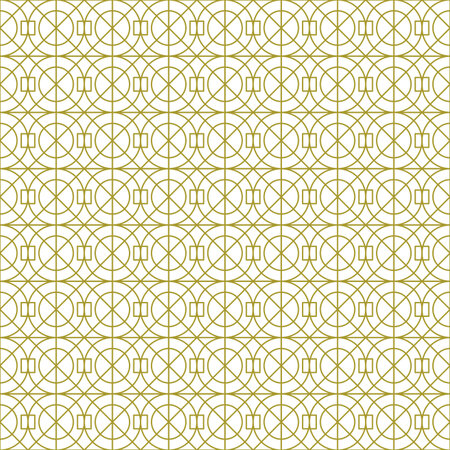 White Gold Circles Artdeco Seamless Patternのイラスト素材