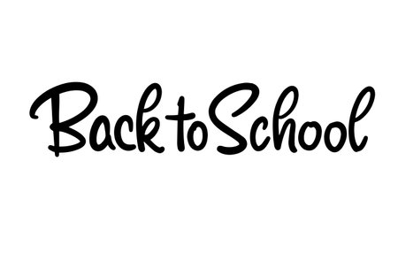 Back to school brush letteringのイラスト素材