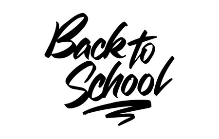 Back to school Black Phraseのイラスト素材