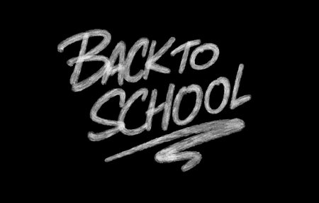 Back to school chalk over blackのイラスト素材