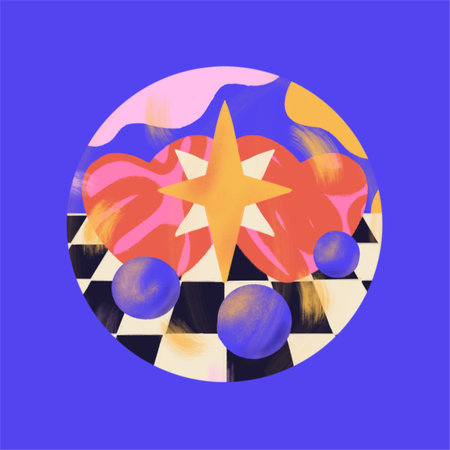 Hearts Star Circle Iconの写真素材
