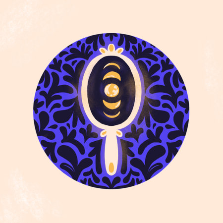 Mirror Moon Circle Iconの写真素材