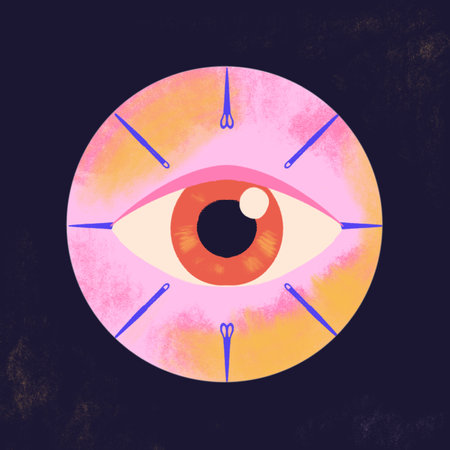 Open Eye Circle Iconの写真素材