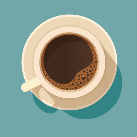 Coffee Cup Top Posterのイラスト素材