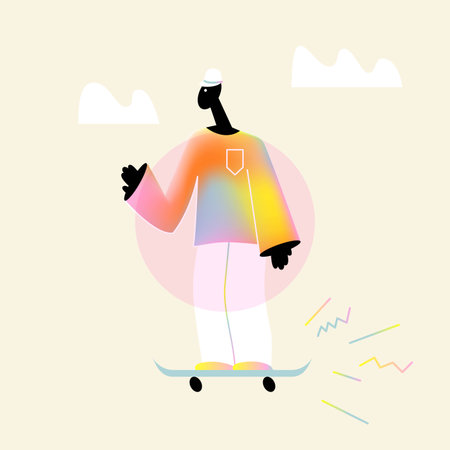 Skateboard Sport Boy Outdoorのイラスト素材