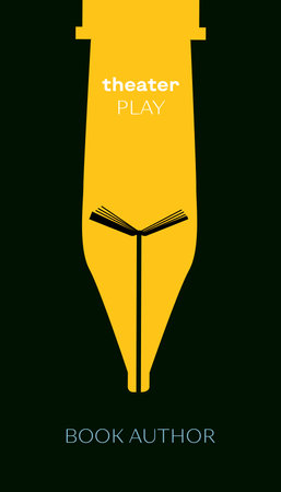 Poetry Book Theater Play Posterのイラスト素材