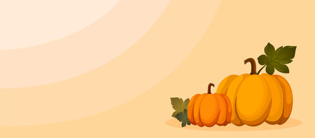Cute autumn banner. Background for decoration in warm colors in the autumn theme. vector illustration.のイラスト素材