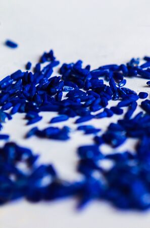 Close up picture of blue paited riceの写真素材