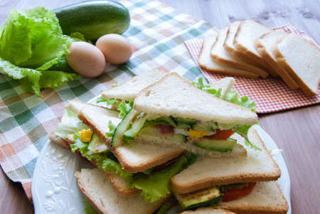 Vegetarian sandwichの写真素材