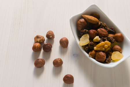 nuts on white