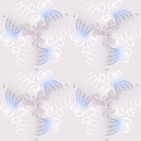 pattern vignette round of curl retro beigeのイラスト素材