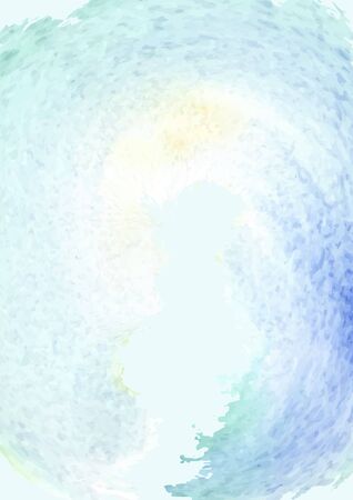 Abstract background composition in the form of a light green, Abstract background composition in the form of a light green, blue and white swirl waveのイラスト素材