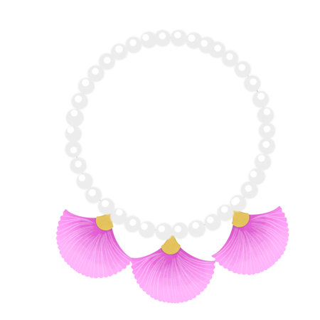 Pearl Necklace illustrationのイラスト素材
