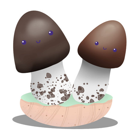 Dark_Brown_Mushroom_のイラスト素材